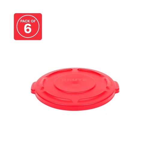 6 Pack BRUTE 20 Gal Lid - Red