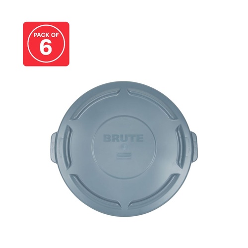 6 Pack BRUTE 32 Gal Lid - Gray