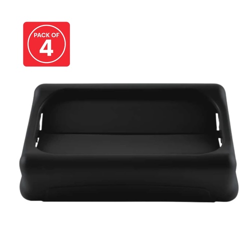 4 Pack Slim Jim Black Drop Shot Rubbish Lid - Black