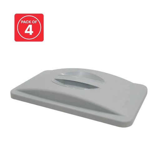 4 Pack Slim Jim Grey Lid with Handle Top - Gray