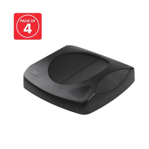 4 Pack Black Untouchable Swing Top Lid 