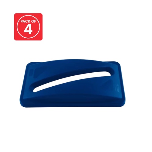 4 Pack Slim Jim Paper Recycling Lid - Blue