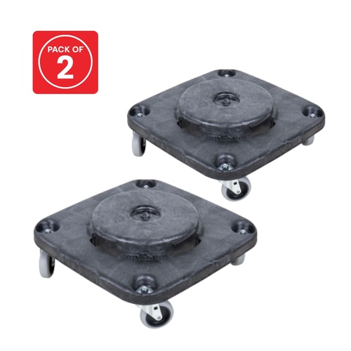 2 Pack BRUTE Square Dolly - FG3530 to Suit BRUTE Containers