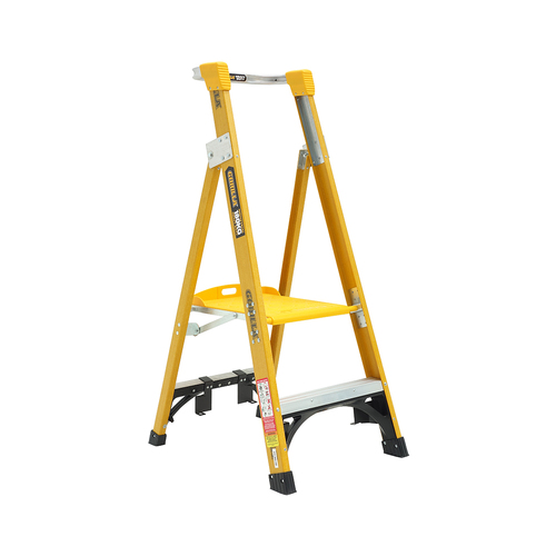 Platform Ladder 180kg Rated Heavy Duty Industrial Fibreglass 0.6m (2ft)