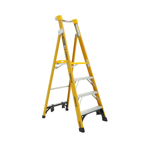 Platform Ladder 180kg Rated Heavy Duty Industrial Fibreglass 1.2m (4ft)