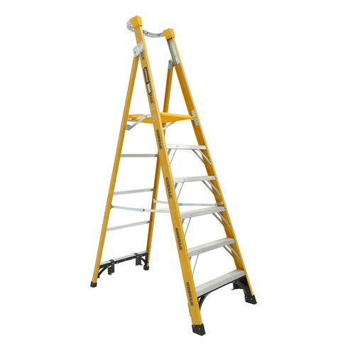 Platform Ladder 180kg Rated Heavy Duty Industrial Fibreglass 1.8m (6ft)