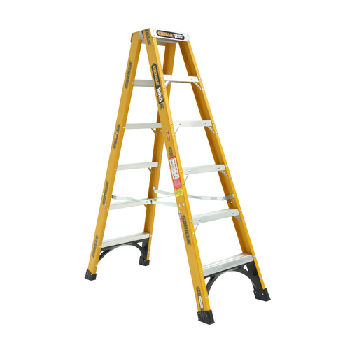 Double sided 180kg Heavy Duty  Industrial Fibreglass A-frame ladder 1.8m (6ft)