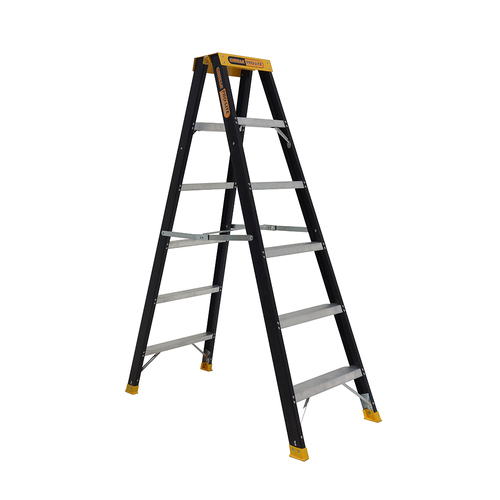Double sided 150kg  Rated Pro-Lite Fibreglass  Industrial A-frame ladder 6 Step (1.74m)
