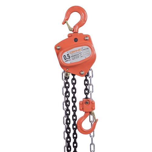 CRANE TOUGH Grade 80 500kg Chain Block - 3m
