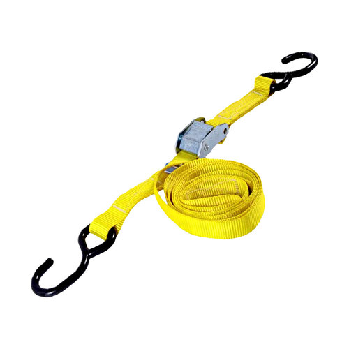 500kg Rated Cam Buckle Strap Tie Down - Load Restraint - 25mm x 2m - Pack 2