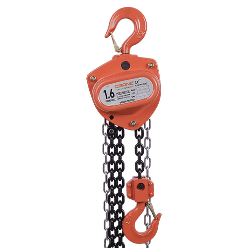 IP Series Grade 100 1600kg Chain Block - 3m - Overload Protected