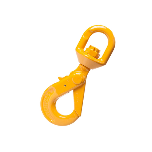 Grade 80 Alloy Steel Eye Type Swivel Self Locking Hooks