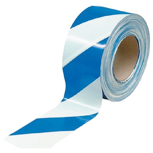 Reflective Workplace Safety Tape - Blue & White