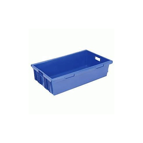 50L Plastic Stacking Bin Container - 750 x 460 x 200mm - Blue