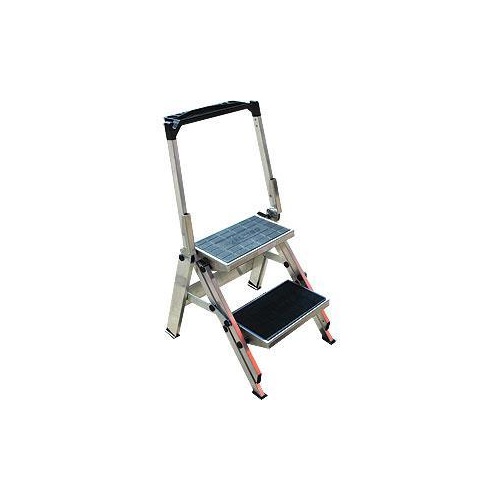 Little Jumbo Aluminium Single Sided Step Ladder - 0.5m - 2 Step - With Handrail