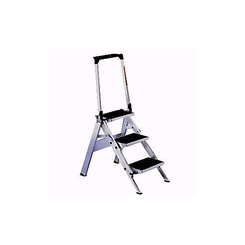 Little Jumbo Aluminium Single Sided Step Ladder - 0.7m - 3 Step - With Handrail