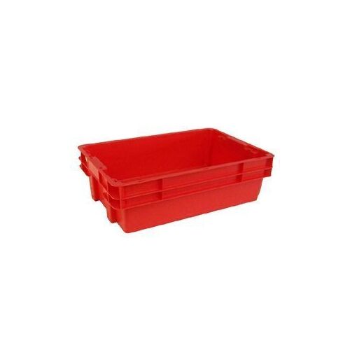 Nally 26L Stack & Nest Plastic Container - 578 x 384 x 166mm - Solid - Red