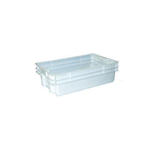 Nally 26L Stack & Nest Plastic Container - 578 x 384 x 166mm - Solid - White