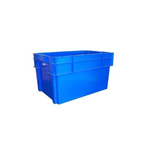 Nally 52L Stack & Nest Plastic Container - 578 x 384 x 318mm - Solid - Blue