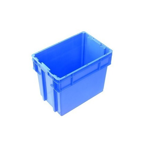 Nally 78L Stack & Nest Plastic Container - 578 x 384 x 470mm - Solid - Blue