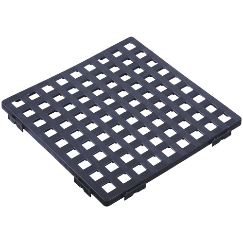 Safety Anti Slip Wet Area Floor Mat - Grid - 508 x 508mm - Grey