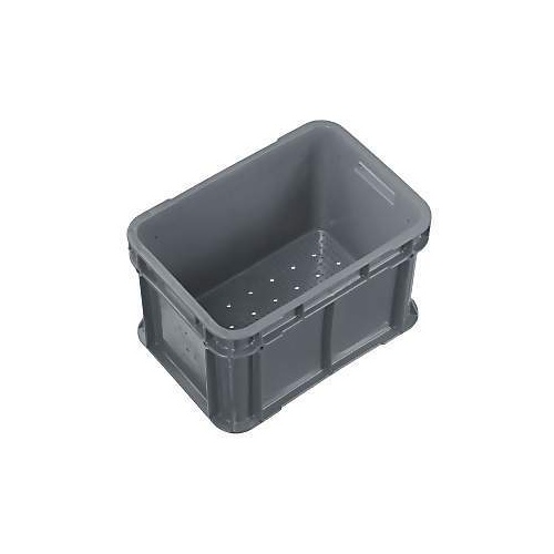 20L Nally Plastic Container Stacking Crate - 400 x 280 x 245mm - Holed Base