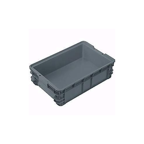 25L Nally Plastic Container Stacking Crate - 580 x 385 x 166mm - Solid Base