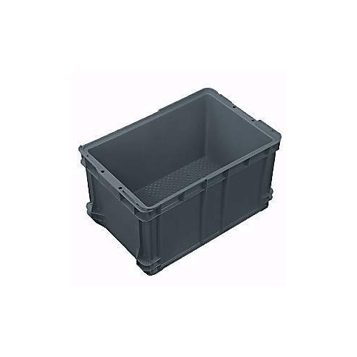 50L Nally Plastic Container Stacking Crate - 580 x 385 x 320mm - Mesh Base
