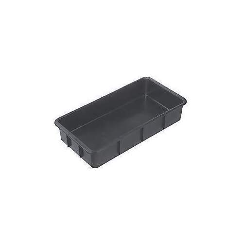 21L Plastic Industrial Stacking Container - 660 x 334 x 121mm - Black