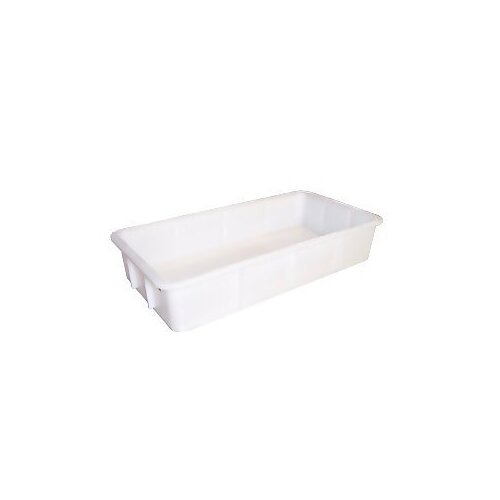 21L Plastic Industrial Stacking Container - 660 x 334 x 121mm - White