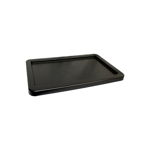 Lid Only - Plastic Stack & Nest - Non Food Grade - Black