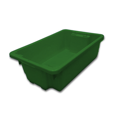 32L Food Grade Plastic Industrial Stack & Nest Container - 645 x 413 x 210mm - Green