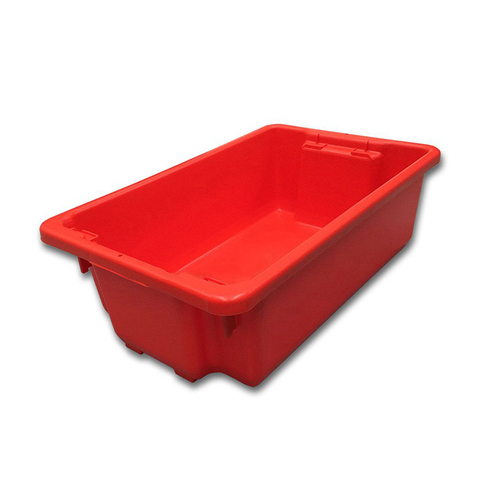 32L Food Grade Plastic Industrial Stack & Nest Container - 645 x 413 x 210mm - Red