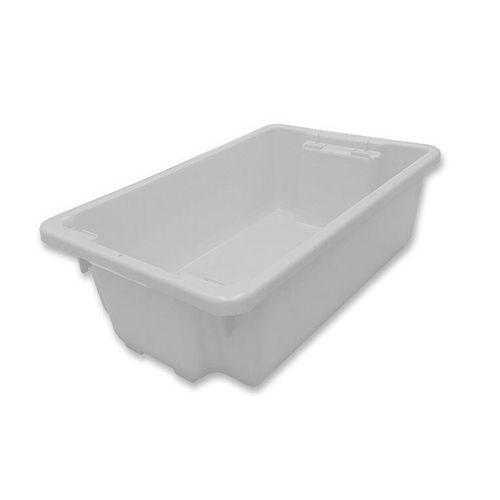 32L Food Grade Plastic Industrial Stack & Nest Container - 645 x 413 x 210mm - White