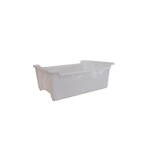 32L Plastic Stack & Nest Bin Lug Box - 575 x 400 x 215mm - White