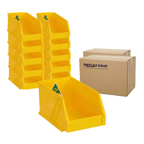 100 Packs - 1L Storage Plastic Nally Micro Bin - 100 x 178 x 85mm - Yellow