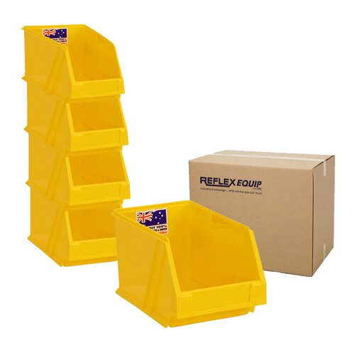 40 Packs - 2.5L Nally Plastic Micro Bin - 135 x 225 x 125mm - Yellow