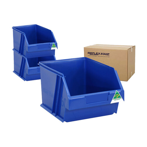 18 Packs - 6L Storage Plastic Nally Micro Bin - 205 x 280 x 165mm - Blue