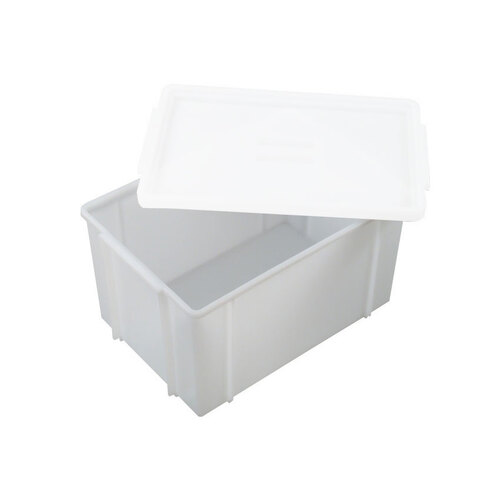 29L Plastic Stacking Storage Container - Food Grade - White - 515 x 345 x 282mm