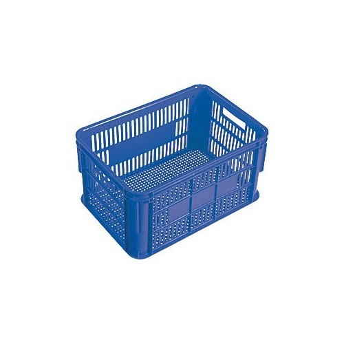 66L Plastic Stacking Crate Lug - 610 x 419 x 312mm - Blue