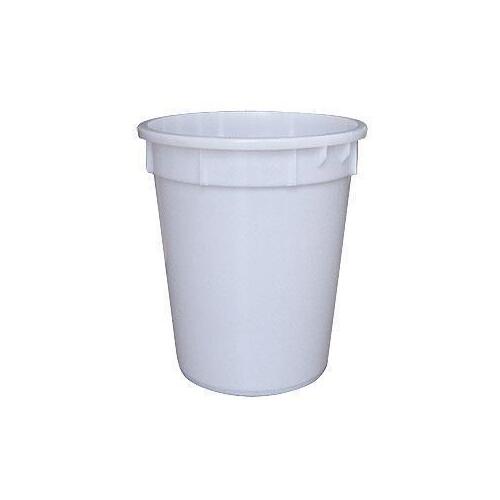 84L Nally Plastic Round Bin - 540 x 610mm - White