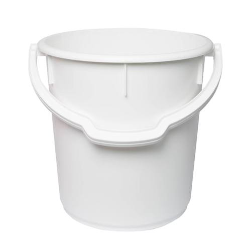 22.7L Nally Plastic Industrial Round Bucket - 360 x 360mm - White