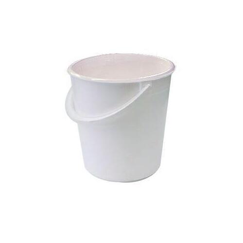 13.6L Nally Plastic Industrial Round Bucket - 300 x 295mm - White