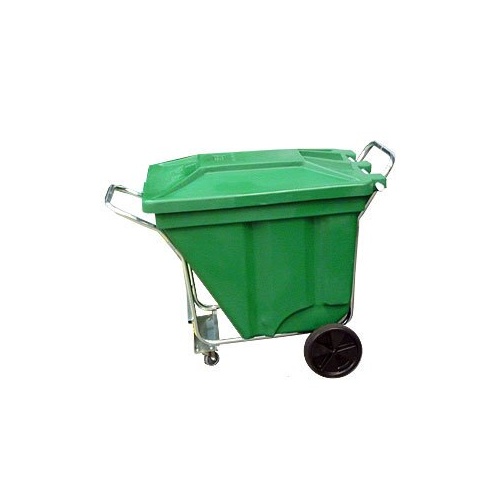 270L Mobile Wheelie Bin Waste Container Tipper - 4 Wheel