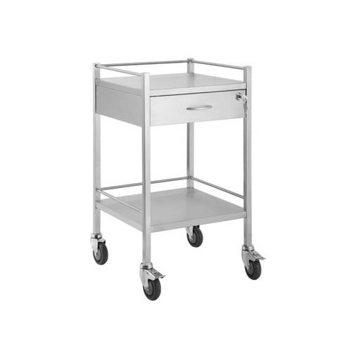 Stainless Trolley 1 Drawer - 500 x 500 x 900(H)mm with lock on TOP drawer