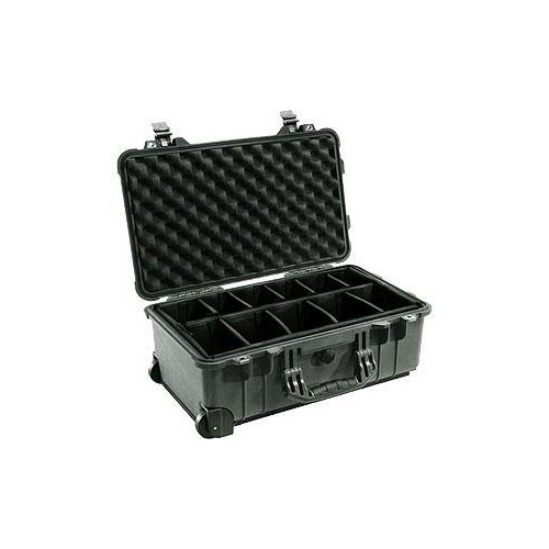 Transport Case - Pelican 1514 Carry On - 501 x 279 x 193 - Foam Dividers - Black