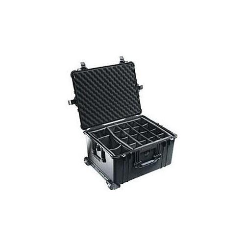 Transport Case - Pelican 1624 - 545 x 417 x 318 mm - Padded Dividers - Black