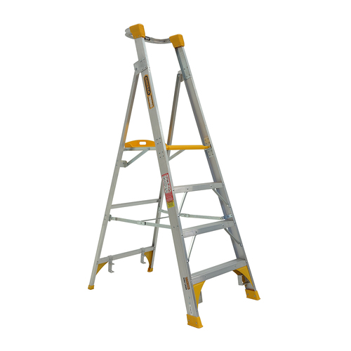 Platform Ladder 180kg Rated Heavy Duty Industrial Aluminium 1.2m (4ft)