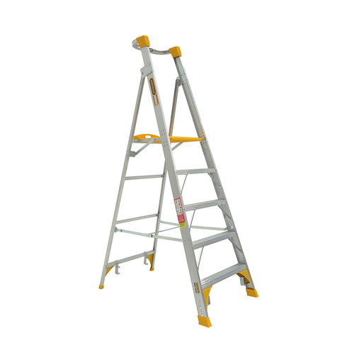 Platform Ladder 180kg Rated Heavy Duty Industrial Aluminium 1.5m (5ft)