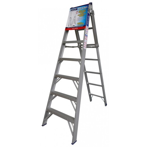 Indalex 8 Steps 150kg Rated Durable Heavy Duty Industrial 5 Way Combination Aluminium Ladder